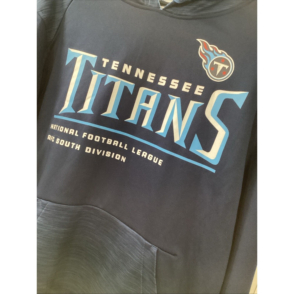 NFL Team Apparel Tennessee Titans Hoodie Blue Fleece Sweatshirt Mens L NWT - Picture 3 of 3
